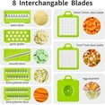 thumbnail image 2 of Vegetable Chopper, Multifunctional 13-in-1 Food Choppers Onion Chopper Vegetable Slicer Cutter Dicer Veggie chopper with 8 Blades,Colander Basket,Container for Salad Potato Carrot Garlic, 2 of 9
