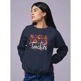 thumbnail image 2 of Hocus Focus Teacher Retro Style Sweatshirt Women -Image by Shutterstock, Female 5X-Large, 2 of 4