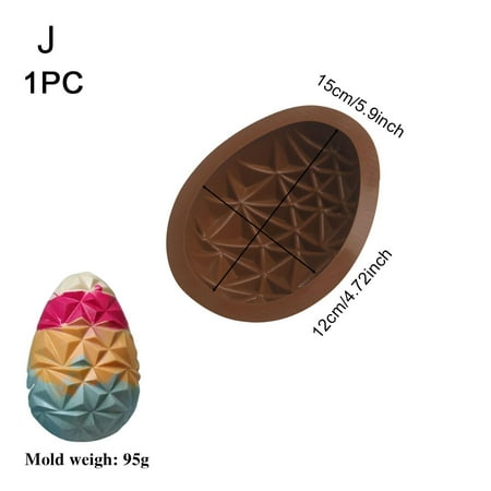 

S-JIANG Easter Eggs Chocolate Silicone Molds Easter Egg Chocolate Molds For Easter Decorations Mousse Cake Dessert Baking Silicone Molds D3J2