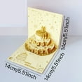 thumbnail image 3 of 3D Birthday Card Birthday Invitation Happy Birthday Card with Envelope for Women Men Husband Wife Children Anniversaries, 3 of 8