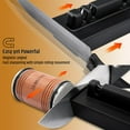 thumbnail image 4 of Razorri Rolling Knife Sharpener Kit 3 Different Grit Stones Discs #400 Diamond #3000 Whetstone #6000 Ceramic, 15° and 20° Magnetic Angle Base, Leather Strop Knives Fine Tool for Kitchen Blades, 4 of 7