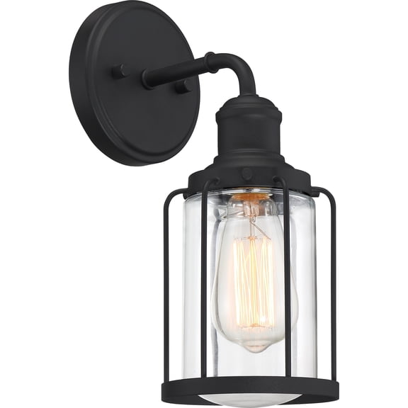 Ludlow 1-Light Earth Black Wall Sconce