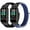 Dark Black+New Midnight Blue, variant on KBYKO Nylon Sport Bands Compatible with Amazfit Band 7 Straps, Breathable Comfortable Adjustable Replacement Wristband for Women Men