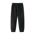 thumbnail image 3 of Fdqin Boys Fleece Pants 3 Pcs Warm Soft Fleece-Lined Pant Elastic Waist Winter Sweatpants Brown Grey Black 5-6 Years, 3 of 7
