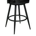 thumbnail image 5 of Armen Living Indoor Amador 26" Counter Height Barstool in a Black Powder Coated Finish and Vintage Black Faux Leather, 5 of 8