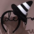 thumbnail image 3 of Hfppkn Plush Traffic Cone Headband Novelty Roadblock Hair Hoop 20cm Black, 3 of 7