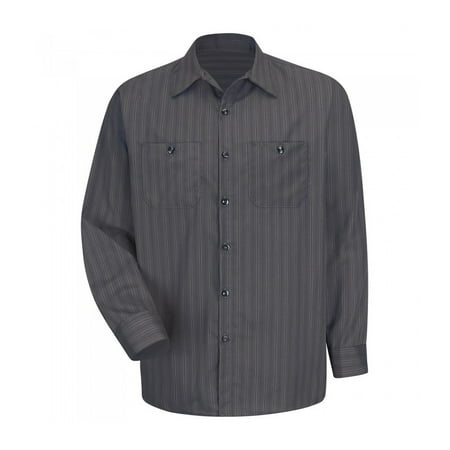 Mens Long Sleeve Industrial Stripe Work Shirt