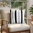 thumbnail image 4 of Pillow Covers 18x18 Set of 2, Black Grey Stripes Square Throw Pillow Covers for Couch/Sofa/Living Room, White Striped Vertical Modern Geometric Decorative Soft Pillowcases for Couch Throw Pillows, 4 of 9