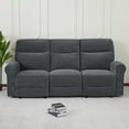 thumbnail image 3 of MCombo 87.8" Small Table, Wall Hugger, USB Ports Sofa, Dark Grey, 3 of 10