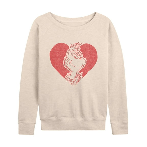The Grinch - Grinch Heart - Women's Lightweight French Terry Long Sleeve Shirt