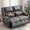 Gray, variant on LLappuil Loveseat Recliner Chair, Massage Recliner Chair with Heating, Manual Oversized Recliner Home Theater with Cup Holders, Side Pocket for Adults Brown