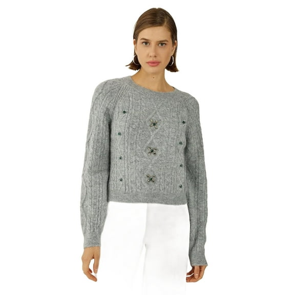 Stone Detailed Knit Sweater