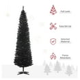 thumbnail image 4 of 7ft Slim Artificial Pencil Christmas Tree, Unlit Xmas Tree with 499 Tips & Plastic Stand, 4 of 9