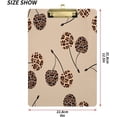 thumbnail image 3 of FMSHPON Leopard Cherry Print Clipboard Hardboard Wood Nursing Clip Board and Pull for Standard A4 Letter 13x9 inches, 3 of 8