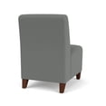 thumbnail image 3 of Siena Lounge Reception Armless Guest Chair / Walnut Wood Legs / Light Gray, 3 of 5