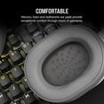 thumbnail image 6 of CORSAIR HS55 STEREO Gaming Headset, White - PC, Mac, PS5/PS4, Xbox Series X | S, Nintendo Switch, and mobile devices via a 3.5mm connector, with an included Y-cable adapter, 6 of 6