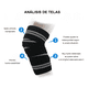 thumbnail image 3 of 1 Par Vendas Para Rodilla Elastica Rodilleras Gym Malubero, Negra con Gris, 3 of 5