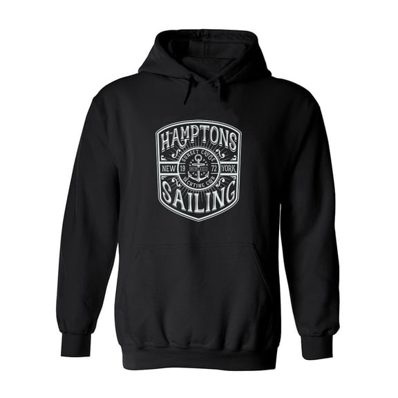 Hamptons Sailing. Hoodie Men - Men Hoodie, Black, Large