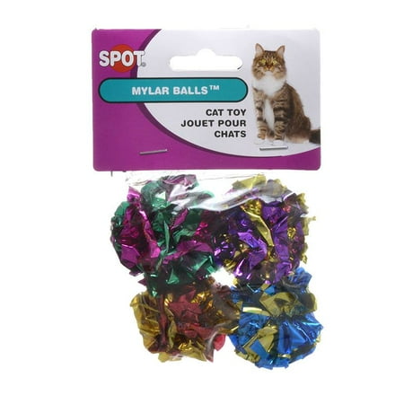 - Spot Spotnips Mylar Balls Cat Toys 4 Pack - Pack of 2