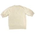 thumbnail image 2 of DKNY Women's Modern Fit 3/4 Length V Neck Puff Sleeve Sweater (Birch, XS), 2 of 2