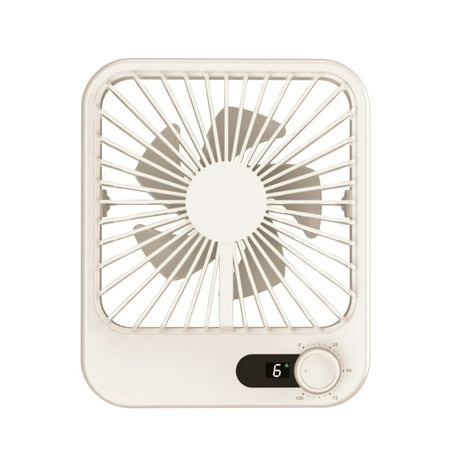 

Chicmine Portable Travel Fan with Digital Display Ultra-Quiet Low Noise 180-Degree Wide Angle Foldable Design Rechargeable Desktop Cooling Fan
