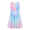thumbnail image 1 of Robe pour Fillette Robe pour Tout-Petits Enfants Filles Été Col Rond Sans Manches Robe à Imprimé Floral Décontractée Plage Fête Robes pour Tout-Petits Multicolore 5 Ans-6 Ans, 1 of 7