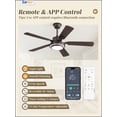 thumbnail image 5 of Zardon 48" Ceiling Fans with Light and Remote Control , Modern Low Profile Ceiling Fans with Reversible 6 Speeds for Intdoor , Outdoor , Bronze, 5 of 8
