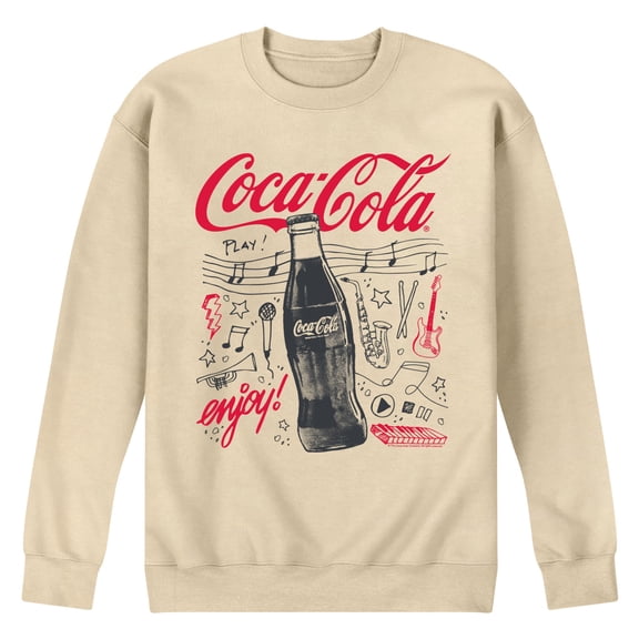 Coca-Cola - Music Doodles Men's Graphic Fleece Sweatshirt
