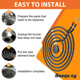 thumbnail image 5 of "Beaquicy Electric Range Burner Replacement Coils, 6"" and 8"" Heating Element", 5 of 8