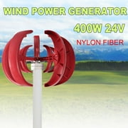 400W 24V Lantern Type 5 Nylon Fiber Blades Vertical-axis Wind Power Generator