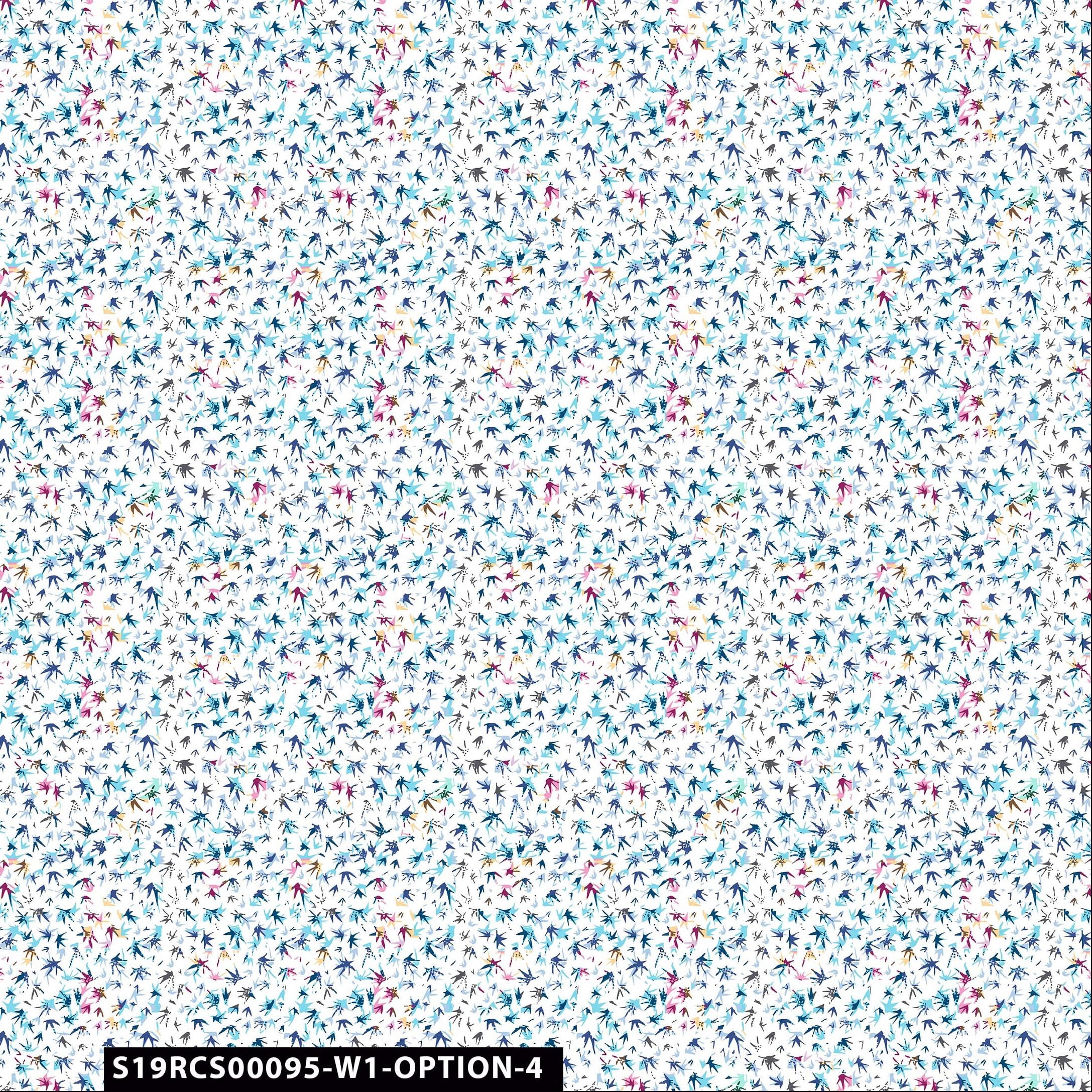FREE SHIPPING!!! Ditsy Floral Pattern 100% Cotton Quilting Fabric for DIY Projects by the Yard - (White, Blue, Aqua, Magenta and Pink)
