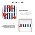 thumbnail image 4 of Goofa Starfish Navy Blue Stripe Tissue Box Cover PVC Leather Tissue Holder Square Facial Tissue Case Facial Paper Organizer Dispenser for Bathroom, Vanity Countertop, 4 of 8