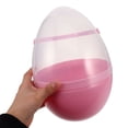 thumbnail image 2 of HLONK Clear Plastic Easter Eggs with Handles 25cm Jumbo Fillable Egg Containers Openable Easter Eggs Shell Box  Holder for Party Favors, 2 of 10