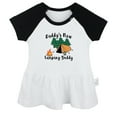 thumbnail image 1 of Daddy's New Camping Buddy Funny Dresses For Baby, Newborn Babies Skirts, Infant Princess Dress, 0-24M Kids Graphic Clothes (Black Raglan Dresses, 12-18 Months), 1 of 4