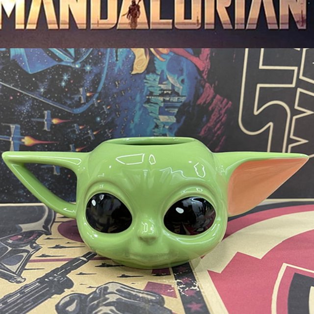 Figuras de acción de Baby Yoda, taza 3D de Grogu, regalos Kawaii para niños y niñas