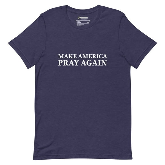 Make America Pray Again - Heathered Unisex T-Shirt (Heather Midnight Navy, XS)