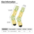 thumbnail image 7 of Knee High Socks for Men and Women, Colorful Squares Daisies Flowers Althletic Compression Socks, Support Long Tube Socks for Outdoor Sport, Calf Socks, High Stockings for Women Men, 7 of 7