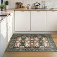 thumbnail image 2 of Wondo 2'x3' Boho Rugs for Entryway, Washable Kitchen Rugs Ultra-Thin Soft Rug, Non Slip Indoor Door Mat Stain Resistant for Bathroom Bedroom, Green, 2 of 8