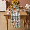 thumbnail image 2 of Easter Bunny Table Runner 36 Inches Long Farmhouse Dress Scarves, Spring Rabbits Carrots Black Buffalo Plaid Dining Tablerunner for Coffee Table/Kitchen Island/Party Décor, Small 13" x 36", 2 of 8