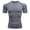 Grey, variant on Men's Workout T-Shirt, Compression Fit Quick-Dry Short Sleeve Round Neck Athletic Top for Running, Basketball, Gym Training, and Fitness Activities, Moisture-Wicking Performance Shirt White M
