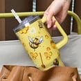 thumbnail image 3 of 40oz Bee Tumbler With Handle Lid and Straw -Bee gifts for women Bee Travel Coffee Cup-Bee Gifts For Bee Lover-Bee Mugs, 3 of 6