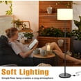 thumbnail image 6 of Modern Floor Lamp – Minimalist Design with White Lampshade, Foot Switch, 60" Tall Slim Standing Light for Living Room, Bedroom, Office, Dining Room, Kitchen (Bulb Not Included), 6 of 8