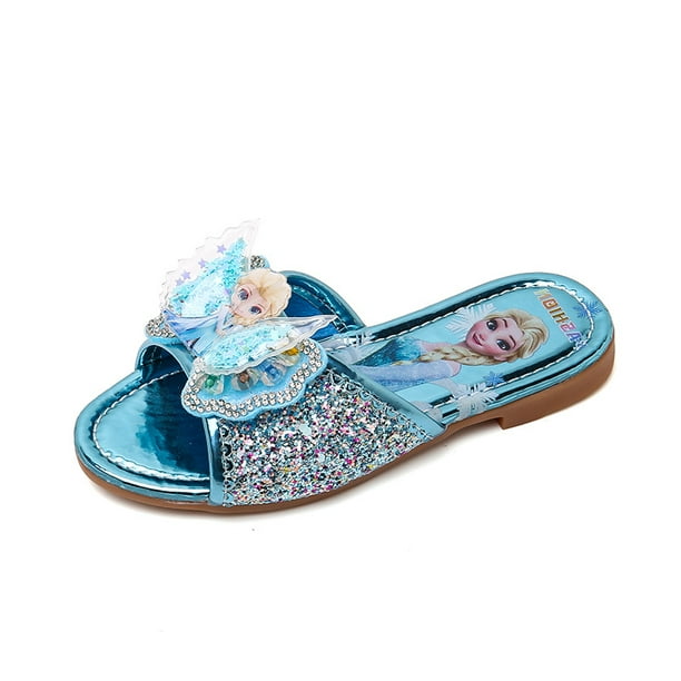 Disney Frozen Elsa Princess Designer Summer Slippers Casual Flat Shoes Kids Girls Baby Shoes Child Flats Slides Sneakers Walmart