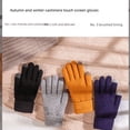 thumbnail image 3 of Guantes de invierno cálidos con pantalla táctil, de poliéster, resistentes al frío, de cachemira, para montar al aire libre, gruesos y antideslizantes, 3 of 3