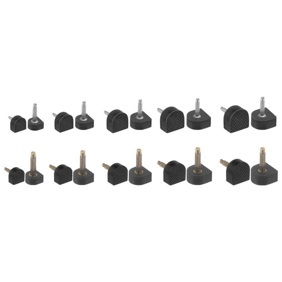 Uxcell 10 Pairs High Heel Replacement Tips Kit 8/9/10/11/12mm U Shaped Shoes Heel Repair Protectors Caps Dowels Black