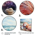 thumbnail image 3 of Designart "Beach Seashell Euphony Pointillism" Animals Wall Art Living Room, 3 of 5
