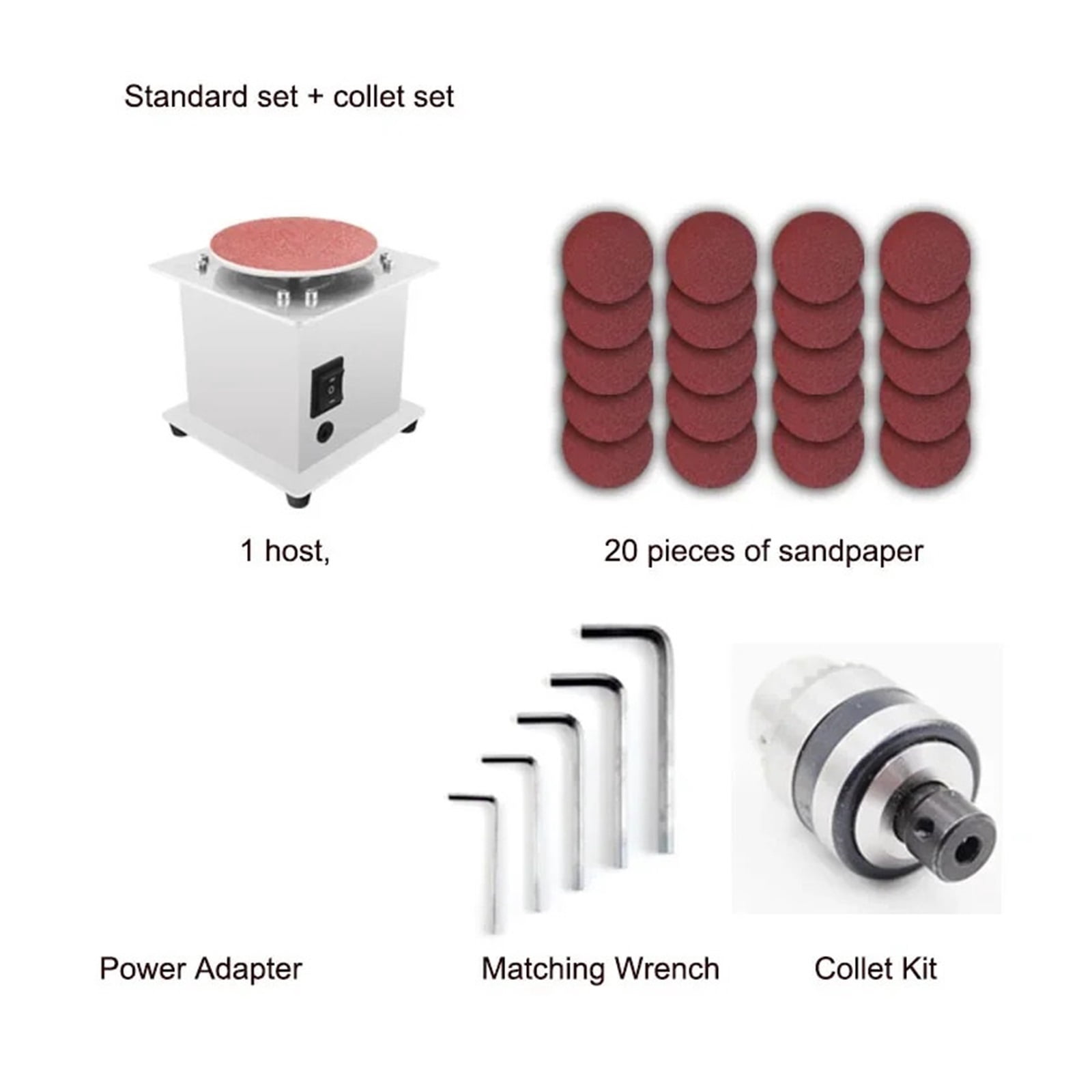 Sandpaper Stick Table Grinder, Electric Multi-function Engraving Punching Polishing Machine, Chuck Grinding Polishing Machine ,Powerhouse Performance