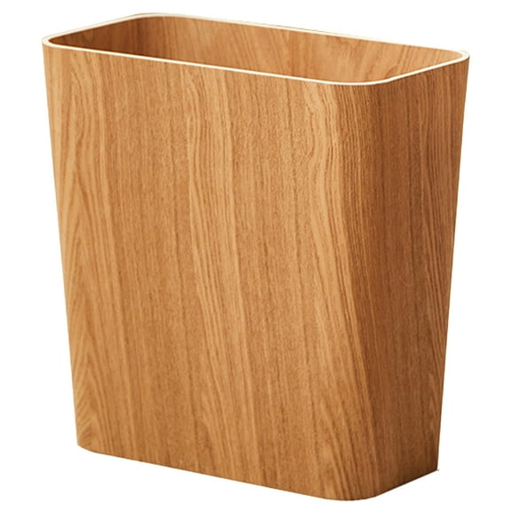 Weiweiguan Wood Slim Trash Can for Narrow Spaces - Bathroom & Kitchen Garbage Bin