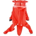 thumbnail image 6 of LANFENG Cute Raincoat for Small Dogs with Hood and Boots Detachable Tail Puppy Botton Down Rain Jacket Full Boby 4 Leg Jumpsuit Waterproof Lightweight Clothes, 6 of 16