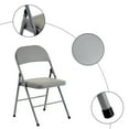 thumbnail image 3 of 6 Pack Gray Folding Chairs with Padded Seats, Portable Stackable Foldable Chairs for Indoor & Outdoor, Commercial Seat with Metal Frame for Events Office Wedding Party, 330lbs Capacity, 3 of 7